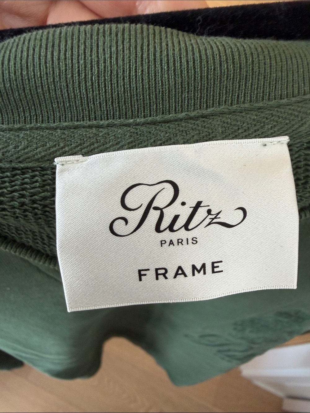 Frame Denim Olive Green Crewneck Sweatshirt - Picture 2 of 7
